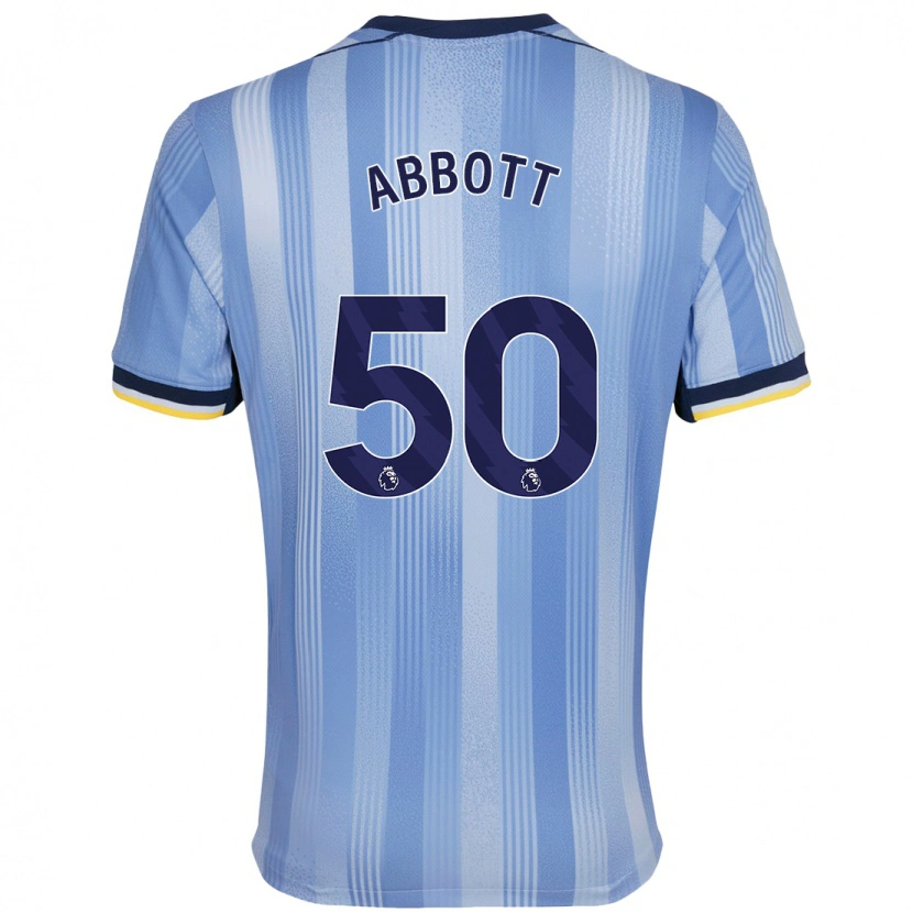 Danxen Mænd George Abbott #50 Lyseblå Udebane Spillertrøjer 2024/25 Trøje T-Shirt
