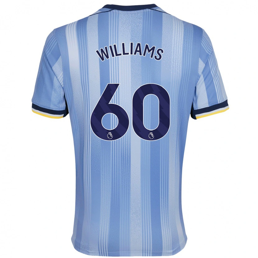 Danxen Mænd Jaden Williams #60 Lyseblå Udebane Spillertrøjer 2024/25 Trøje T-Shirt