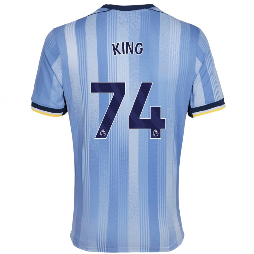 Danxen Mænd Maeson King #74 Lyseblå Udebane Spillertrøjer 2024/25 Trøje T-Shirt