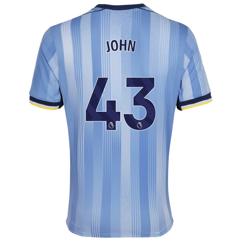 Danxen Mænd Nile John #43 Lyseblå Udebane Spillertrøjer 2024/25 Trøje T-Shirt