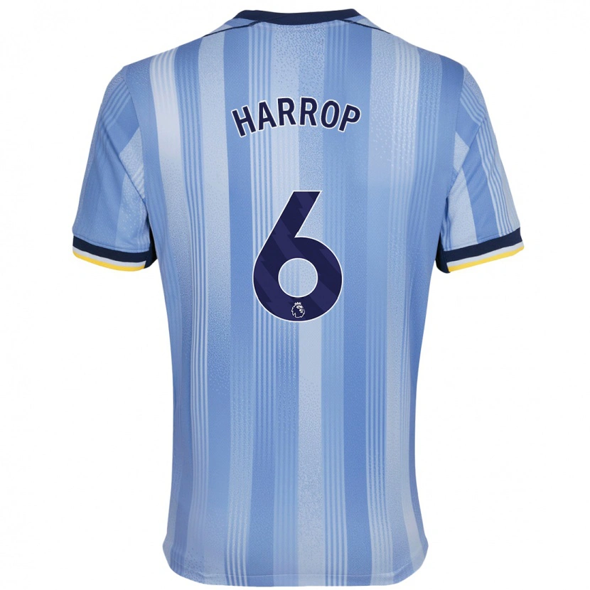 Danxen Mænd Kerys Harrop #6 Lyseblå Udebane Spillertrøjer 2024/25 Trøje T-Shirt