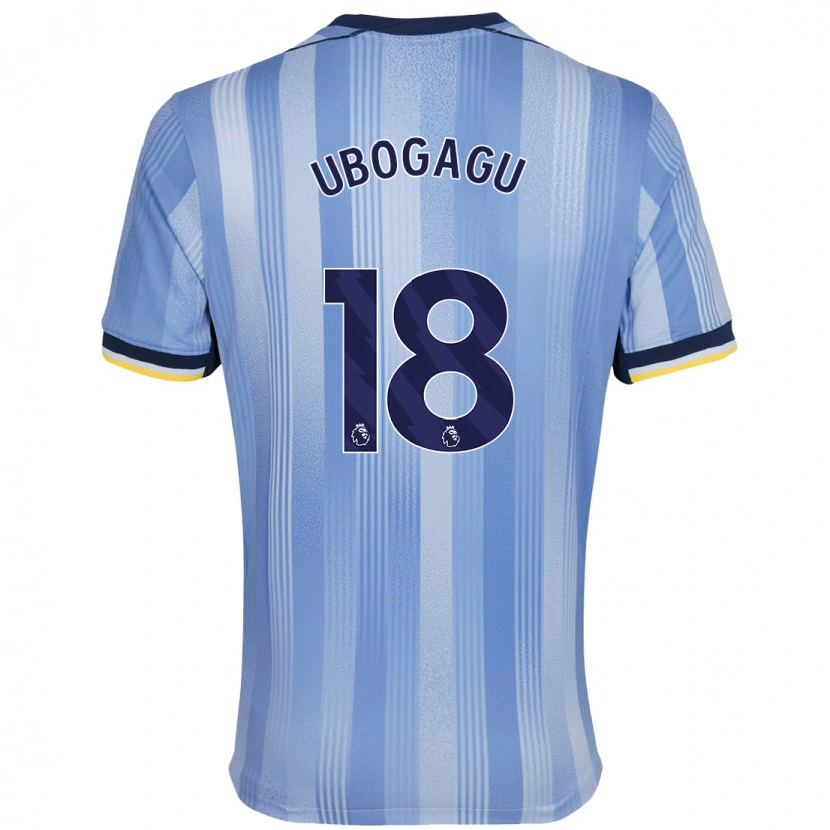Danxen Mænd Chioma Ubogagu #18 Lyseblå Udebane Spillertrøjer 2024/25 Trøje T-Shirt