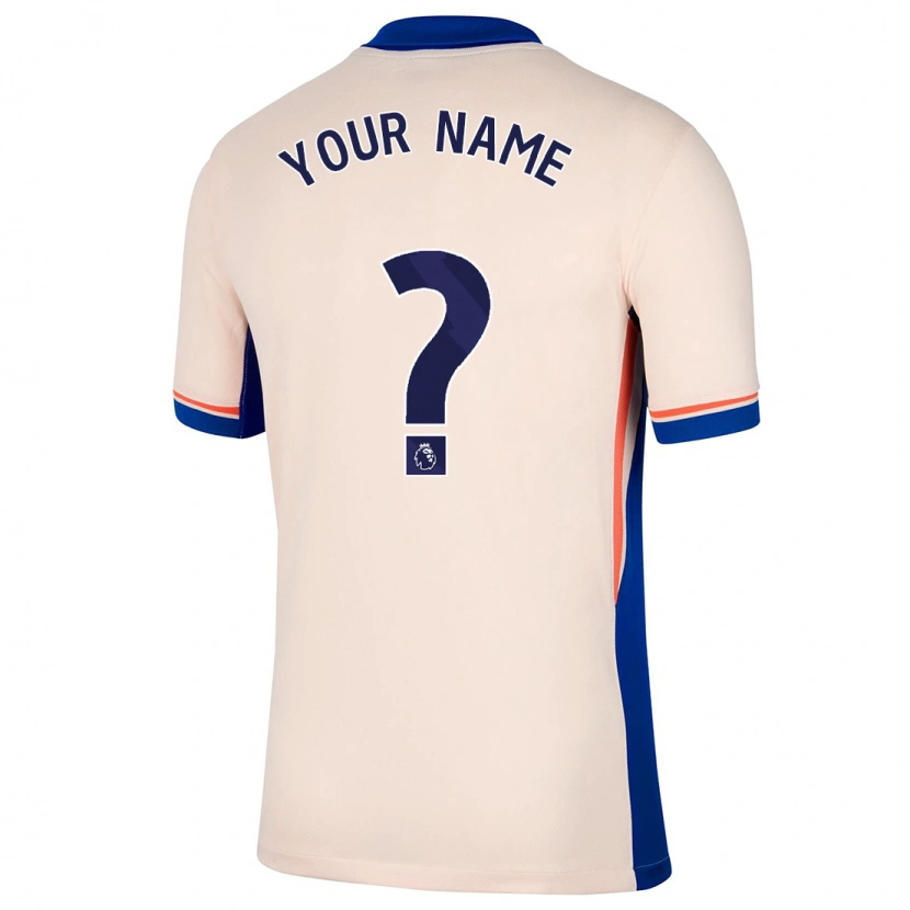 Danxen Mænd Dit Navn #0 Lys Beige Udebane Spillertrøjer 2024/25 Trøje T-Shirt