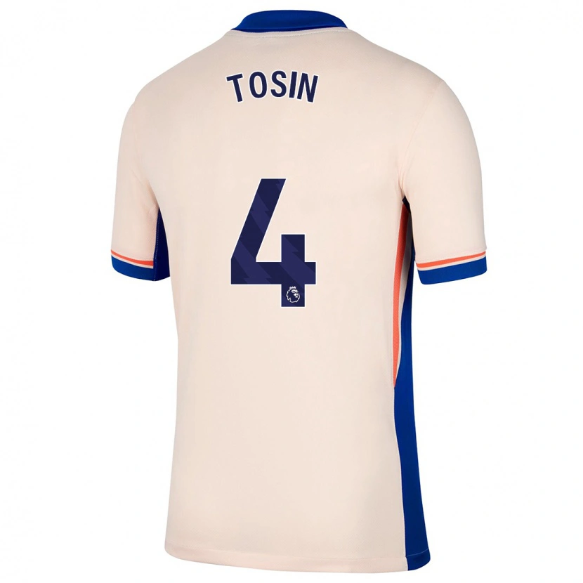 Danxen Mænd Tosin Adarabioyo #4 Lys Beige Udebane Spillertrøjer 2024/25 Trøje T-Shirt