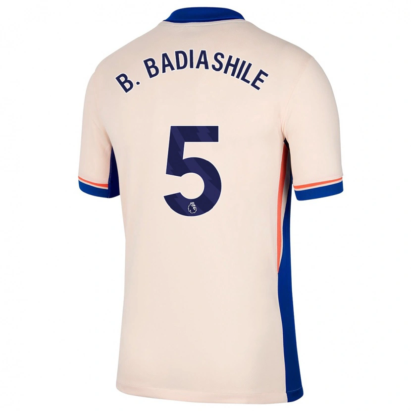 Danxen Mænd Benoît Badiashile #5 Lys Beige Udebane Spillertrøjer 2024/25 Trøje T-Shirt