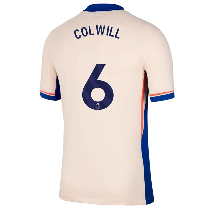 Danxen Mænd Levi Colwill #6 Lys Beige Udebane Spillertrøjer 2024/25 Trøje T-Shirt