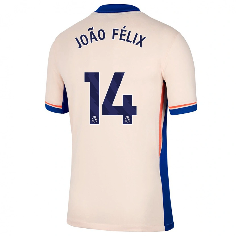Danxen Mænd João Félix #14 Lys Beige Udebane Spillertrøjer 2024/25 Trøje T-Shirt