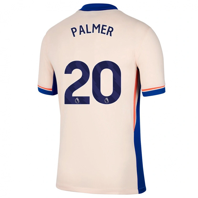 Danxen Mænd Cole Palmer #20 Lys Beige Udebane Spillertrøjer 2024/25 Trøje T-Shirt