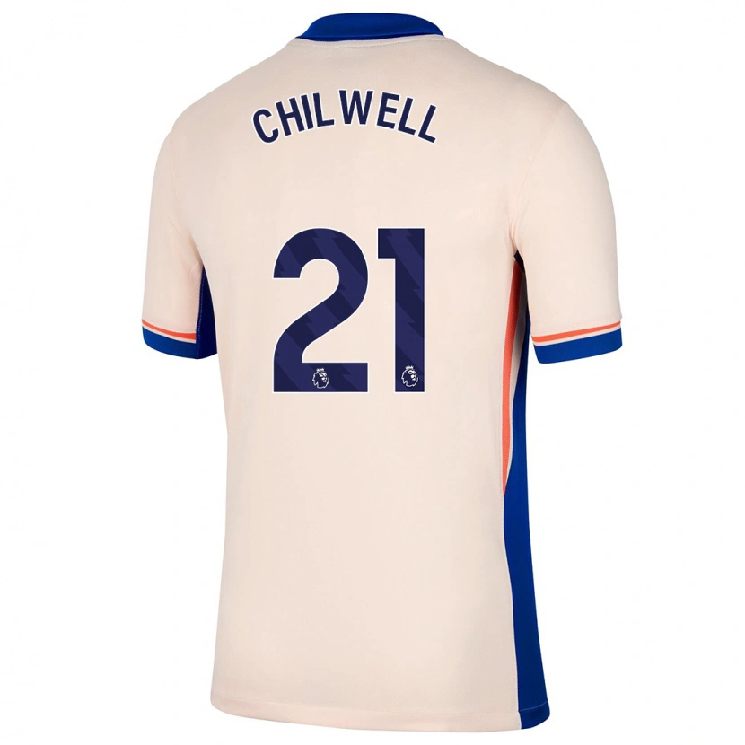 Danxen Mænd Ben Chilwell #21 Lys Beige Udebane Spillertrøjer 2024/25 Trøje T-Shirt