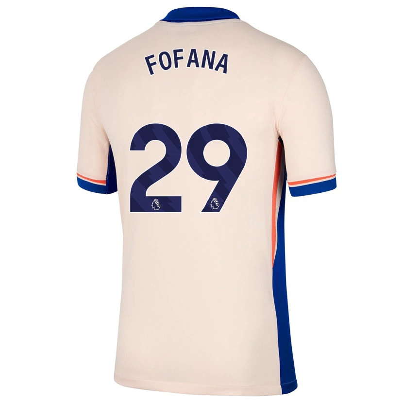 Danxen Mænd Wesley Fofana #29 Lys Beige Udebane Spillertrøjer 2024/25 Trøje T-Shirt