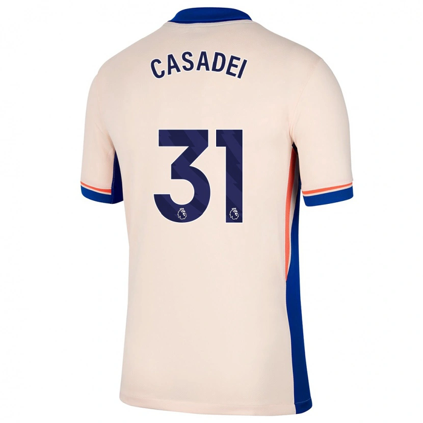 Danxen Mænd Cesare Casadei #31 Lys Beige Udebane Spillertrøjer 2024/25 Trøje T-Shirt