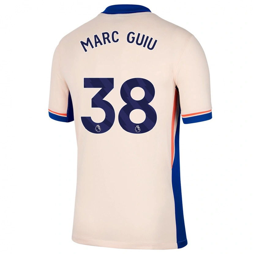 Danxen Mænd Marc Guiu #38 Lys Beige Udebane Spillertrøjer 2024/25 Trøje T-Shirt