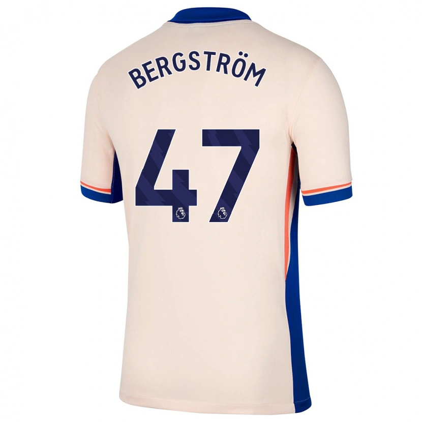 Danxen Mænd Lucas Bergström #47 Lys Beige Udebane Spillertrøjer 2024/25 Trøje T-Shirt