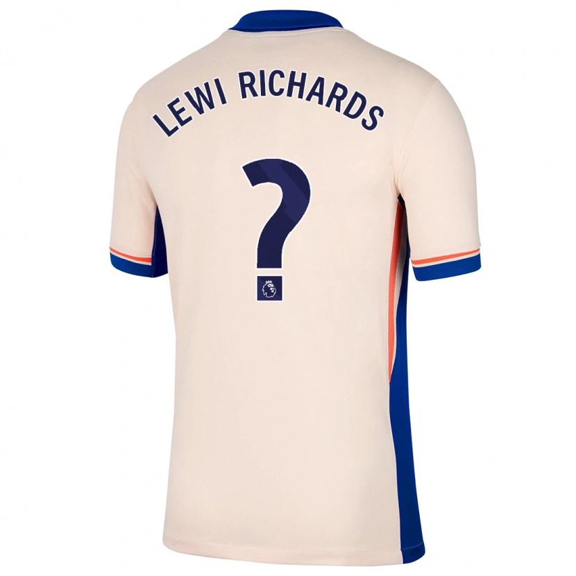 Danxen Mænd Lewi Richards #0 Lys Beige Udebane Spillertrøjer 2024/25 Trøje T-Shirt