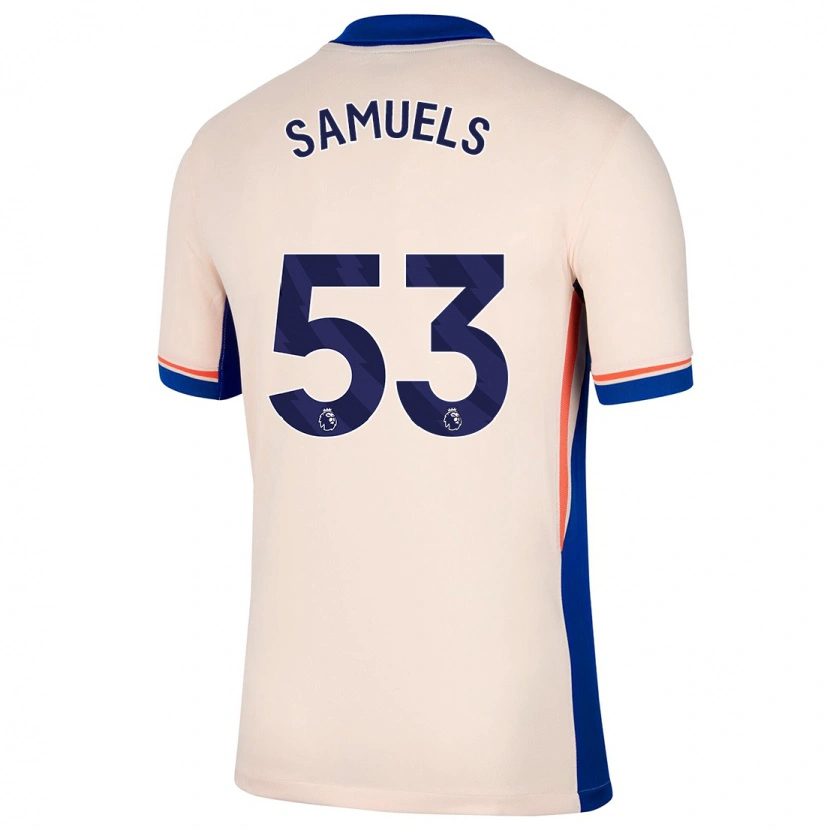 Danxen Mænd Ishé Samuels-Smith #53 Lys Beige Udebane Spillertrøjer 2024/25 Trøje T-Shirt