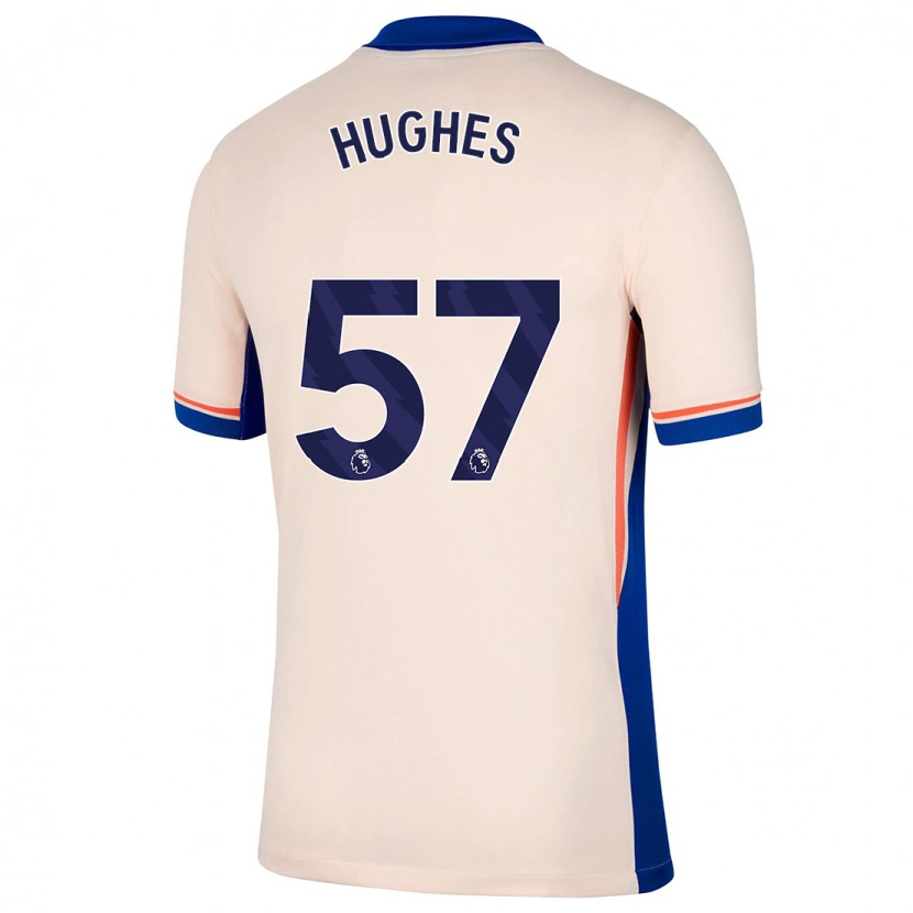 Danxen Mænd Brodi Hughes #57 Lys Beige Udebane Spillertrøjer 2024/25 Trøje T-Shirt