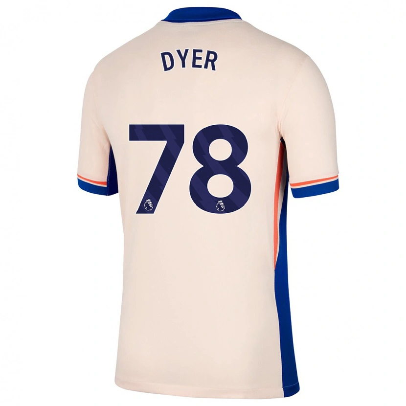 Danxen Mænd Kiano Dyer #78 Lys Beige Udebane Spillertrøjer 2024/25 Trøje T-Shirt