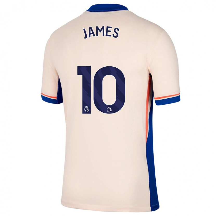 Danxen Mænd Lauren James #10 Lys Beige Udebane Spillertrøjer 2024/25 Trøje T-Shirt