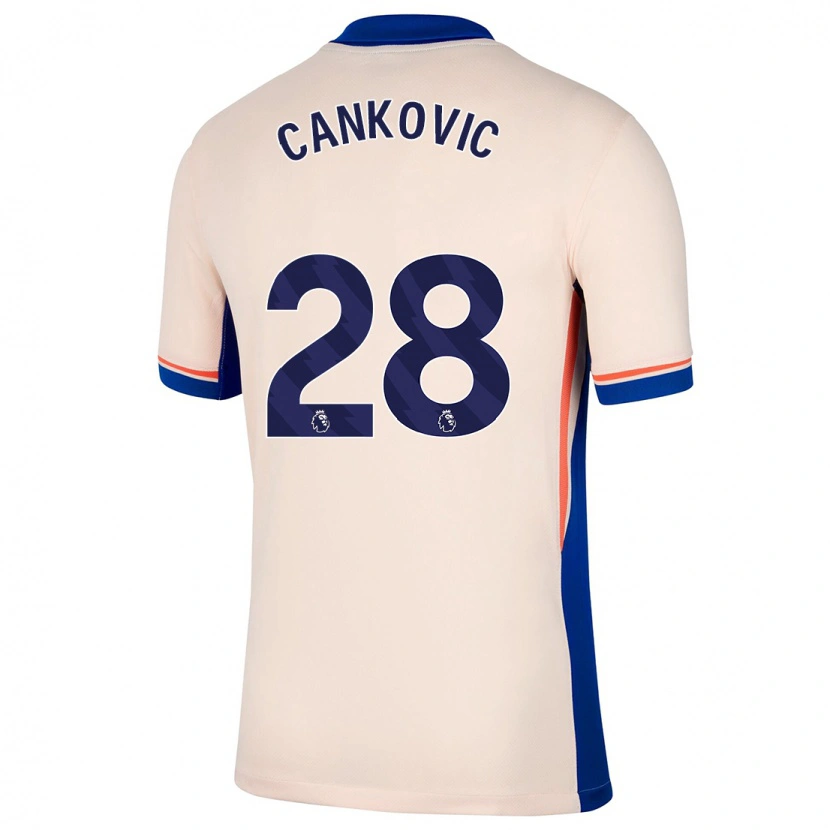 Danxen Mænd Jelena Čanković #28 Lys Beige Udebane Spillertrøjer 2024/25 Trøje T-Shirt