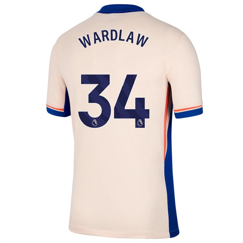 Danxen Mænd Charlotte Wardlaw #34 Lys Beige Udebane Spillertrøjer 2024/25 Trøje T-Shirt
