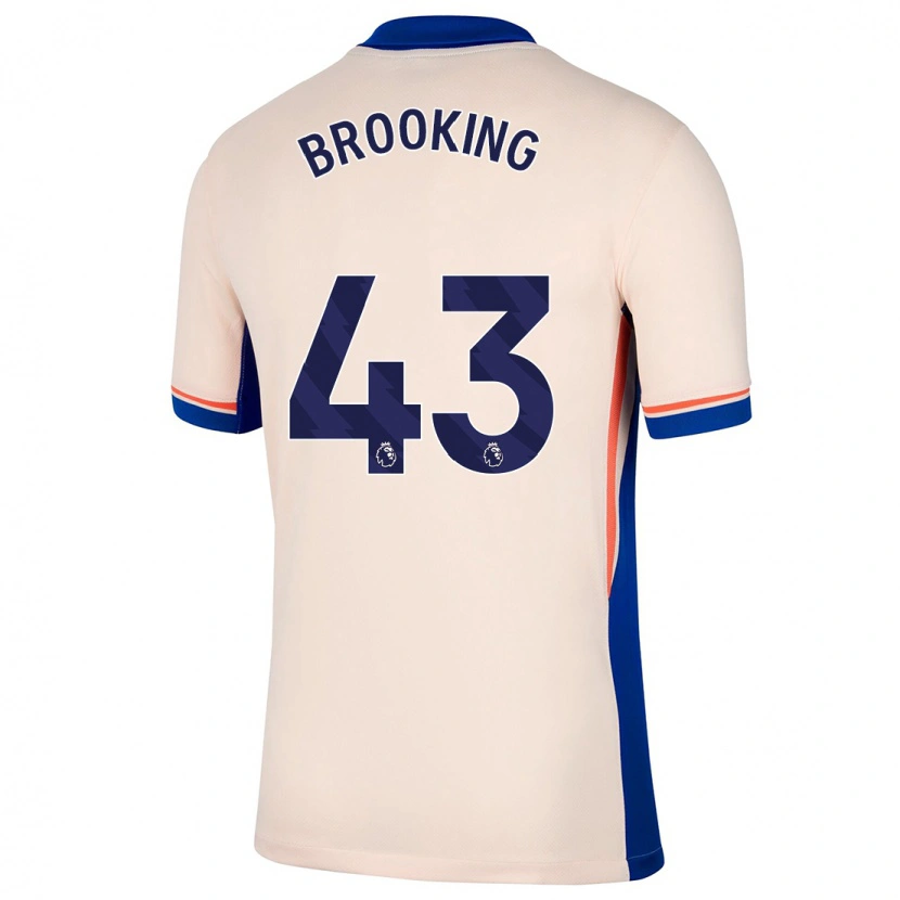 Danxen Mænd Josh Brooking #43 Lys Beige Udebane Spillertrøjer 2024/25 Trøje T-Shirt