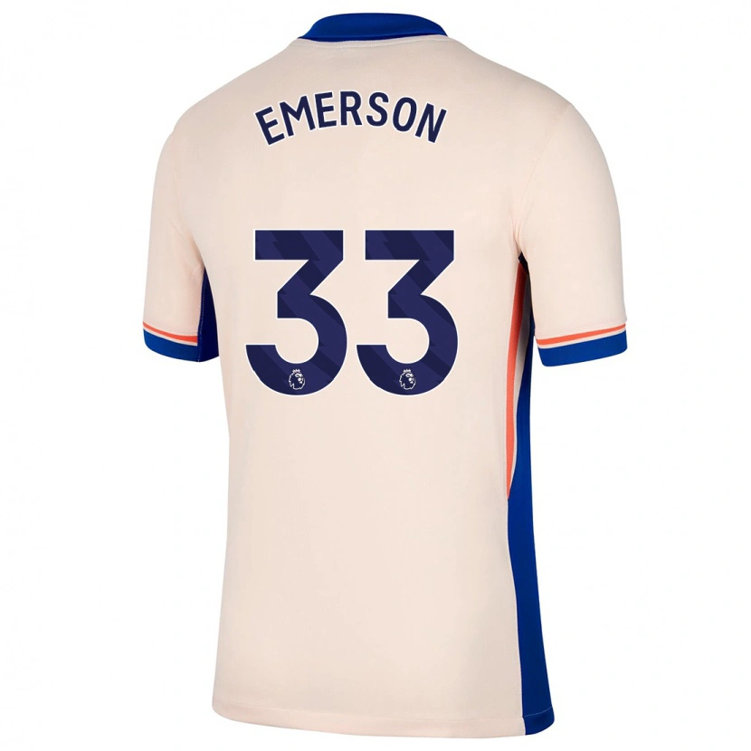 Danxen Mænd Emerson #33 Lys Beige Udebane Spillertrøjer 2024/25 Trøje T-Shirt