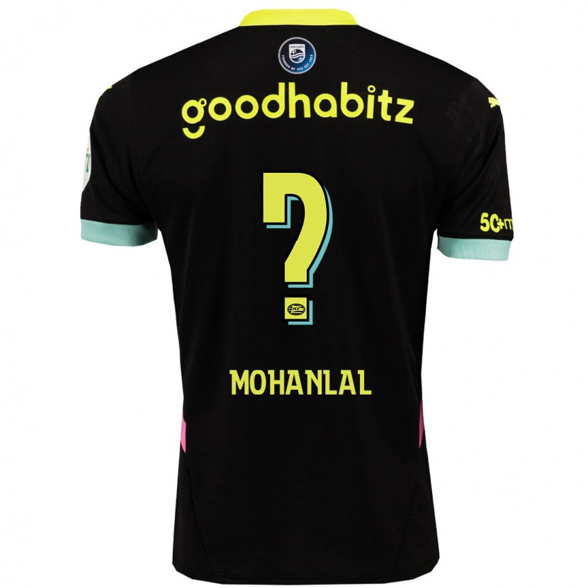 Danxen Mænd Pawan Mohanlal #0 Sort Gul Udebane Spillertrøjer 2024/25 Trøje T-Shirt