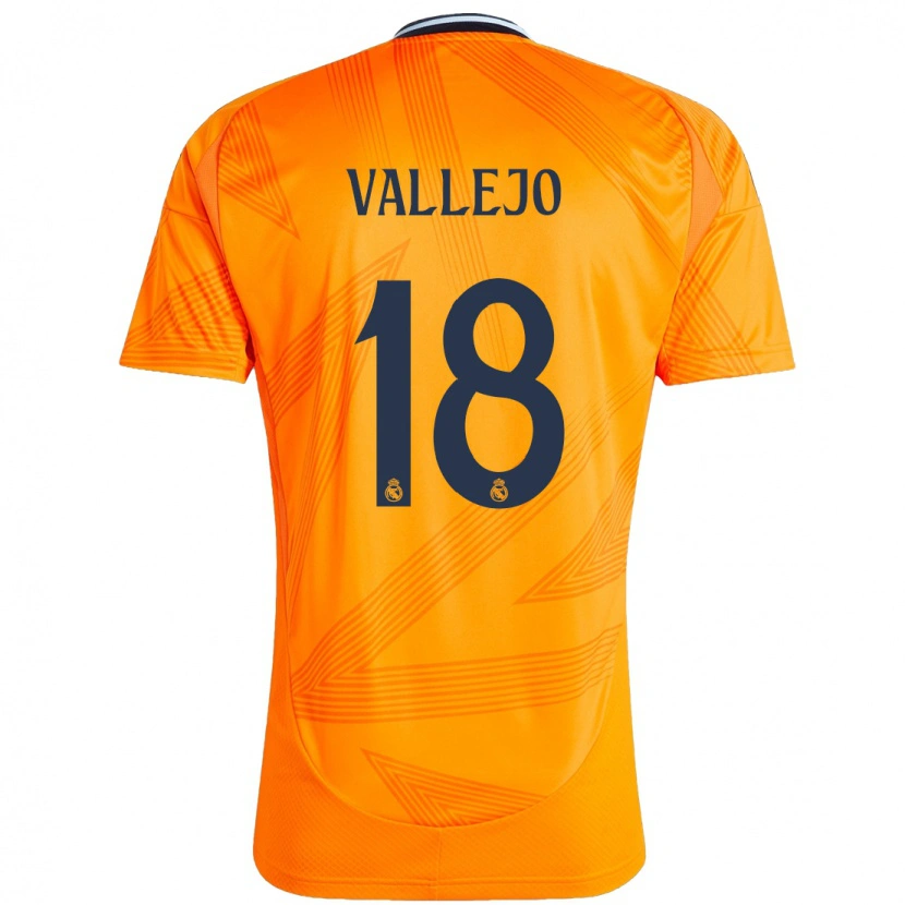 Danxen Mænd Jesús Vallejo #18 Orange Udebane Spillertrøjer 2024/25 Trøje T-Shirt