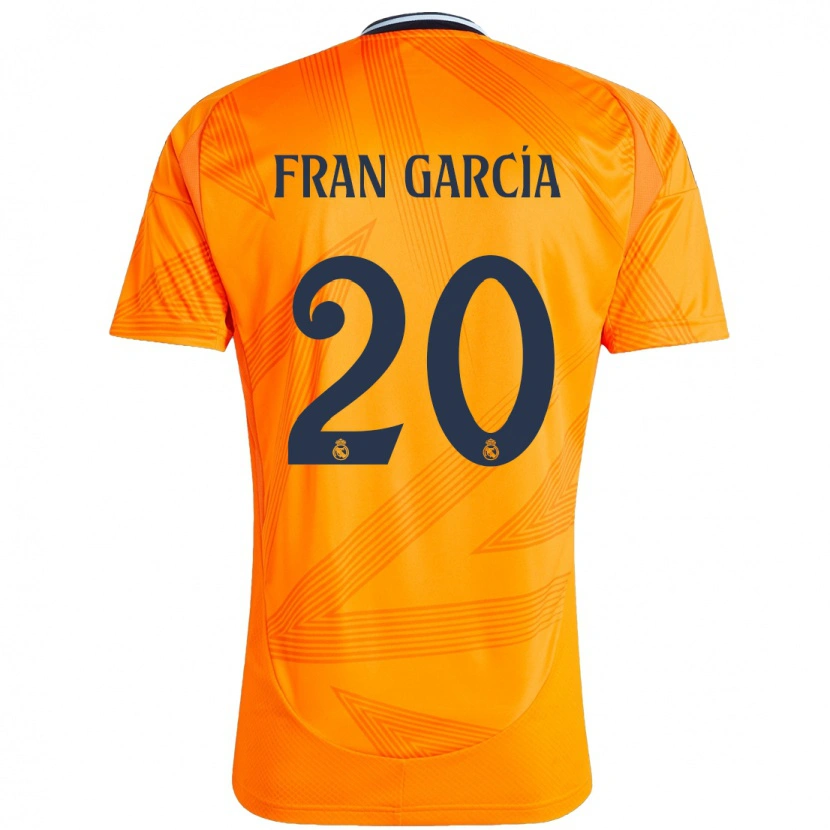Danxen Mænd Fran García #20 Orange Udebane Spillertrøjer 2024/25 Trøje T-Shirt