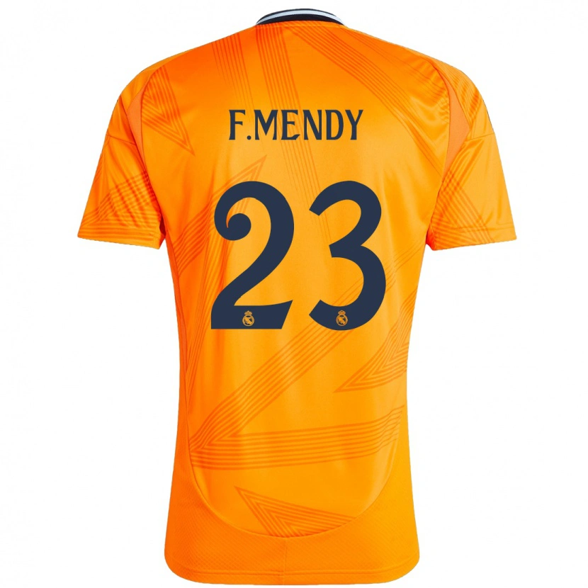 Danxen Mænd Ferland Mendy #23 Orange Udebane Spillertrøjer 2024/25 Trøje T-Shirt