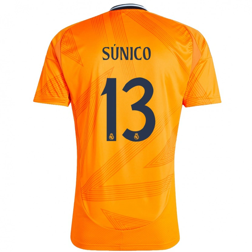 Danxen Mænd Guille Súnico #13 Orange Udebane Spillertrøjer 2024/25 Trøje T-Shirt