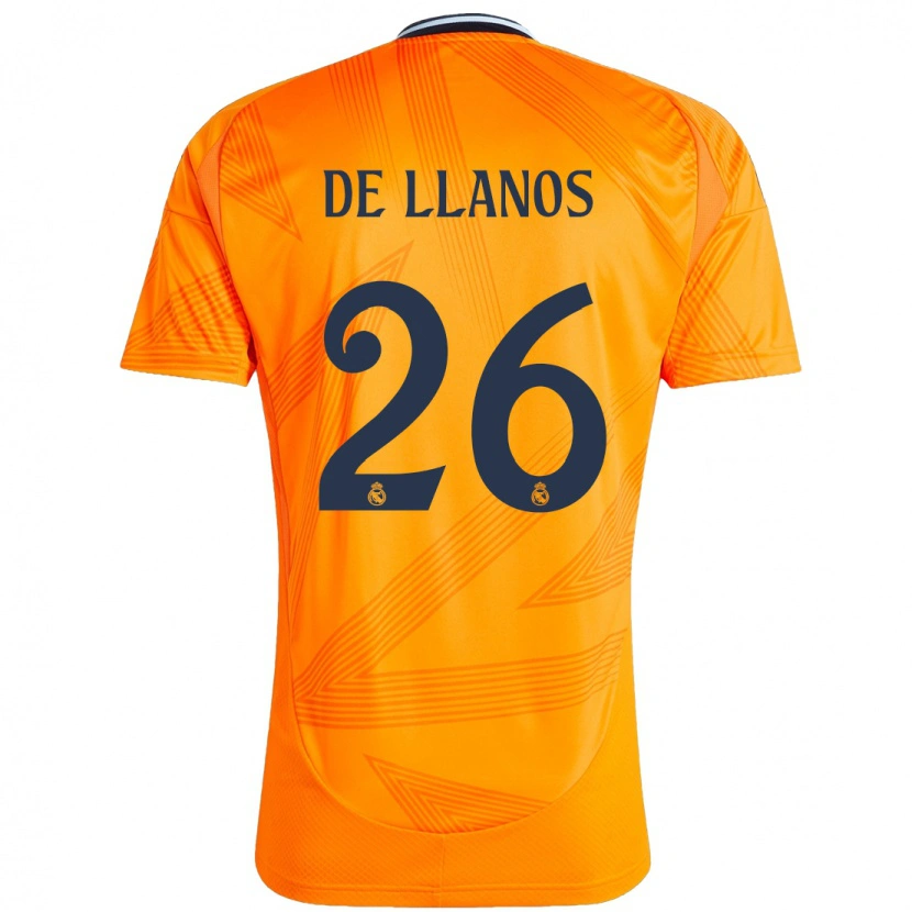 Danxen Mænd Hugo De Llanos #26 Orange Udebane Spillertrøjer 2024/25 Trøje T-Shirt