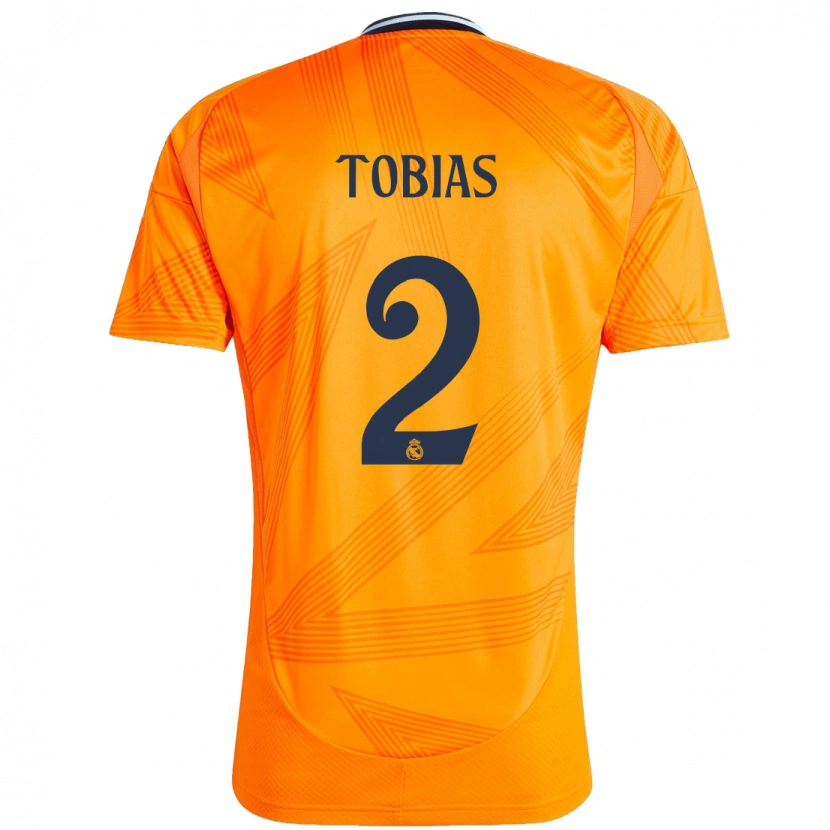 Danxen Mænd Vinícius Tobias #2 Orange Udebane Spillertrøjer 2024/25 Trøje T-Shirt