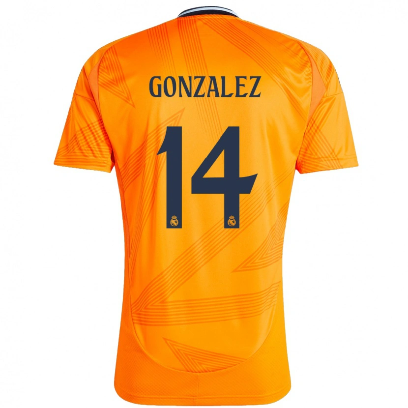 Danxen Mænd David González #14 Orange Udebane Spillertrøjer 2024/25 Trøje T-Shirt