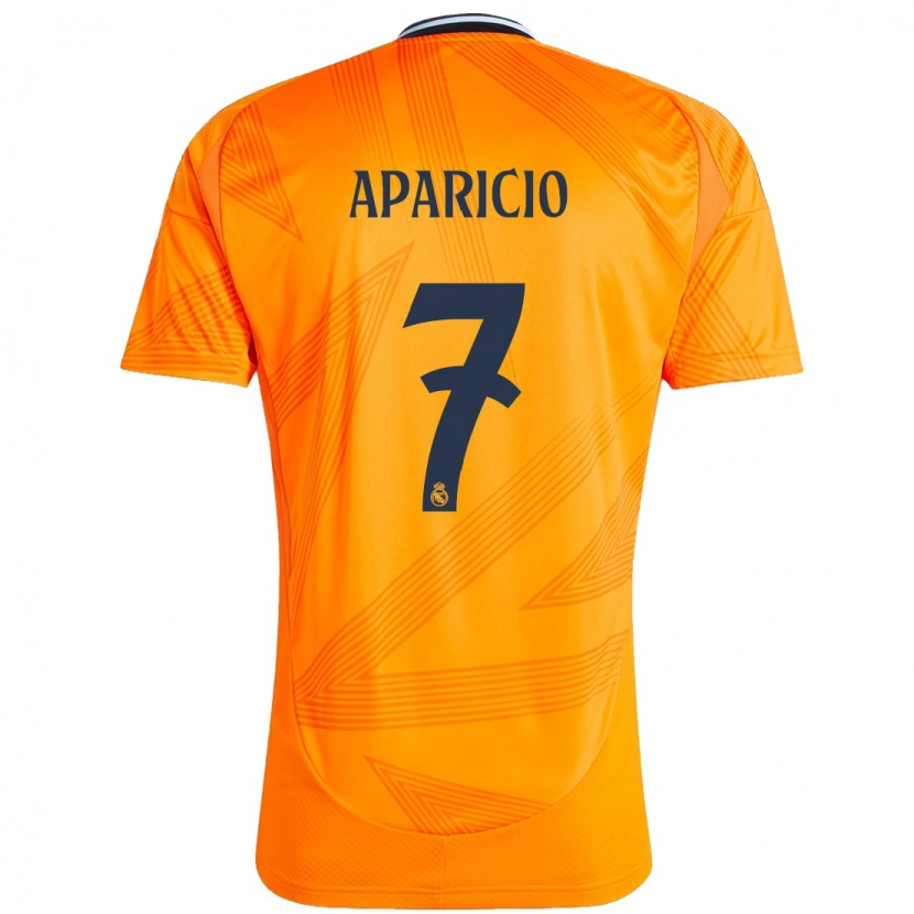 Danxen Mænd Esteban Aparicio #7 Orange Udebane Spillertrøjer 2024/25 Trøje T-Shirt