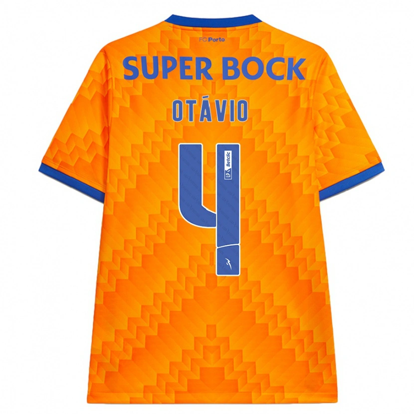 Danxen Mænd Otávio #4 Orange Udebane Spillertrøjer 2024/25 Trøje T-Shirt