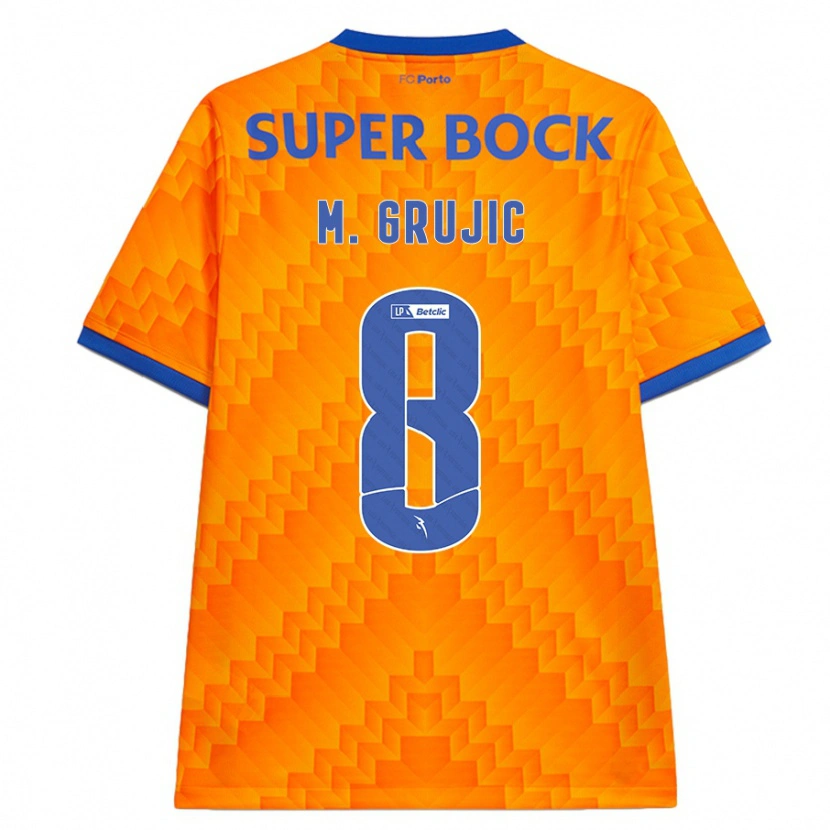 Danxen Mænd Marko Grujic #8 Orange Udebane Spillertrøjer 2024/25 Trøje T-Shirt
