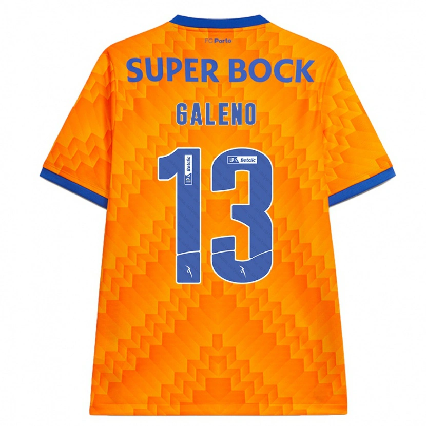 Danxen Mænd Galeno #13 Orange Udebane Spillertrøjer 2024/25 Trøje T-Shirt