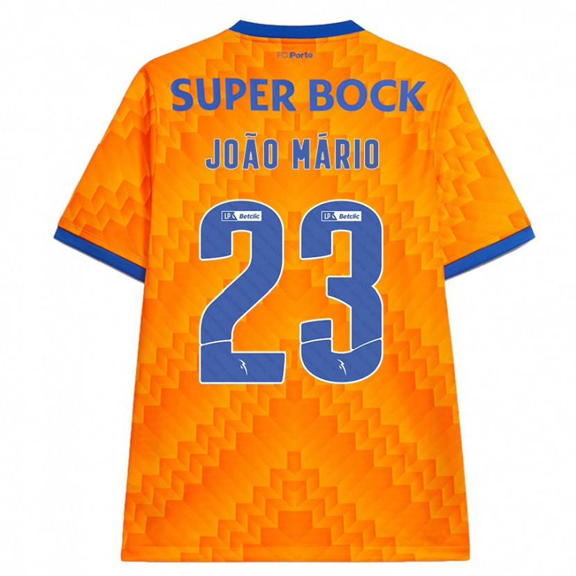 Danxen Mænd João Mário #23 Orange Udebane Spillertrøjer 2024/25 Trøje T-Shirt