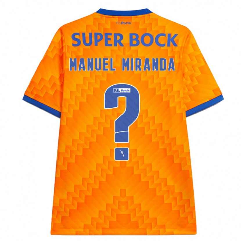 Danxen Mænd Manuel Miranda #0 Orange Udebane Spillertrøjer 2024/25 Trøje T-Shirt
