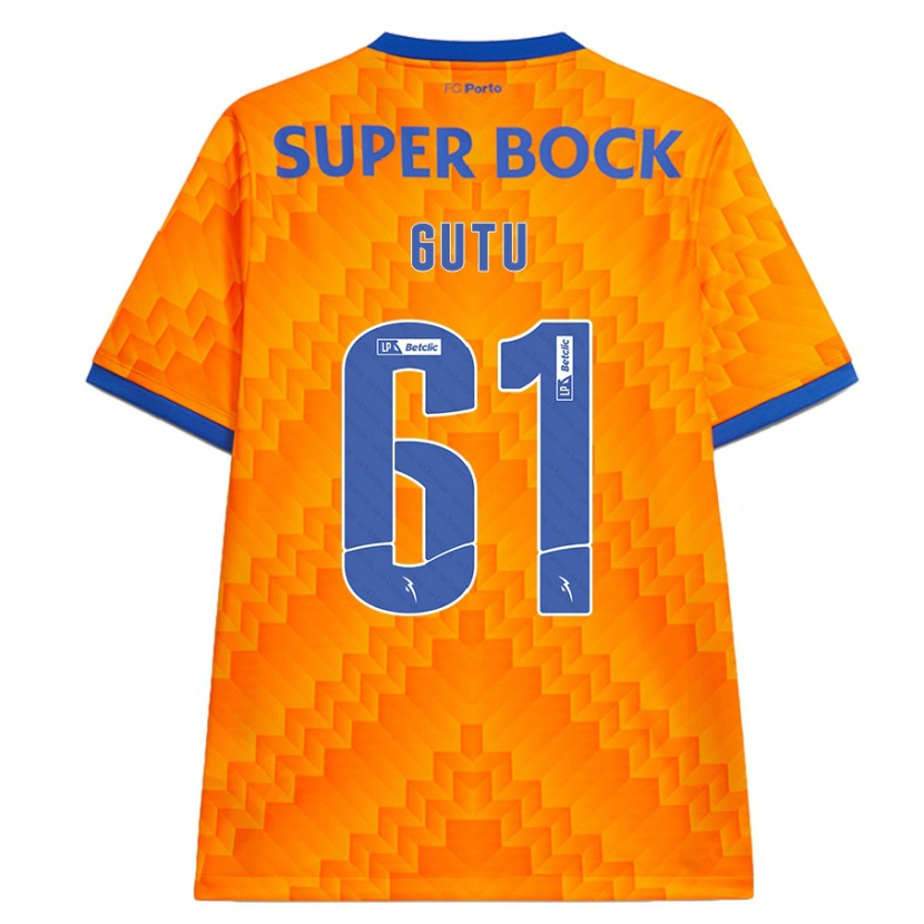 Danxen Mænd Denis Gutu #61 Orange Udebane Spillertrøjer 2024/25 Trøje T-Shirt