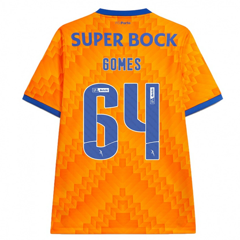 Danxen Mænd Luís Gomes #64 Orange Udebane Spillertrøjer 2024/25 Trøje T-Shirt
