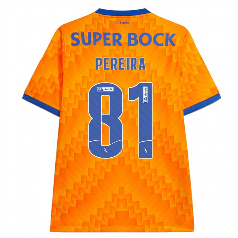 Danxen Mænd Martim Pereira #81 Orange Udebane Spillertrøjer 2024/25 Trøje T-Shirt