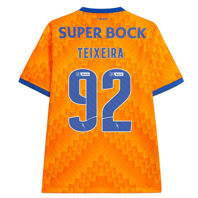 Danxen Mænd João Teixeira #92 Orange Udebane Spillertrøjer 2024/25 Trøje T-Shirt