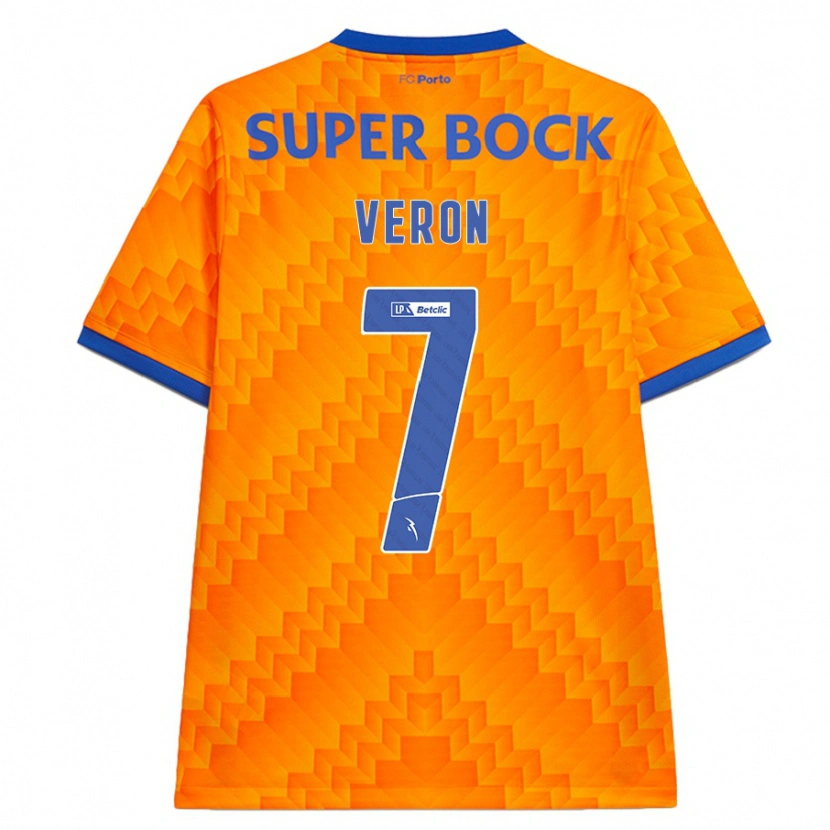 Danxen Mænd Gabriel Veron #7 Orange Udebane Spillertrøjer 2024/25 Trøje T-Shirt