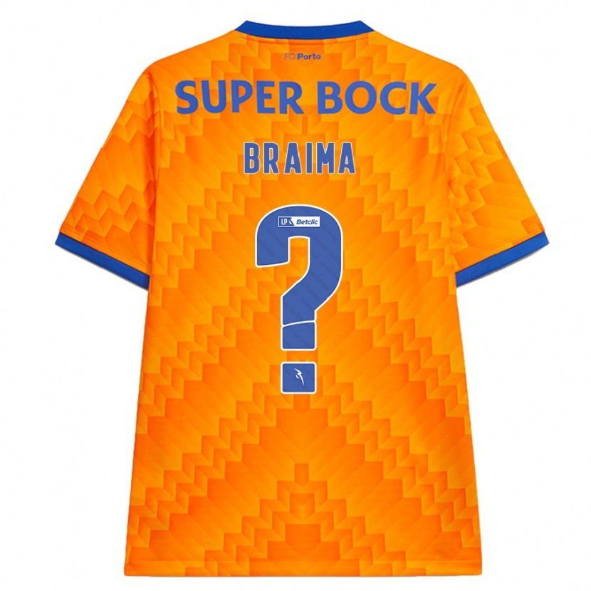 Danxen Mænd Braima #0 Orange Udebane Spillertrøjer 2024/25 Trøje T-Shirt