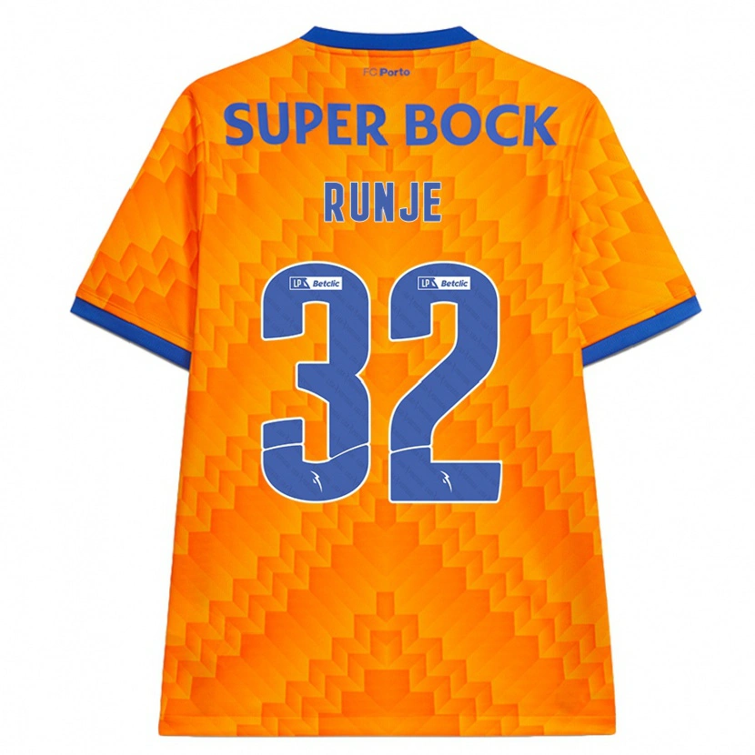Danxen Mænd Roko Runje #32 Orange Udebane Spillertrøjer 2024/25 Trøje T-Shirt