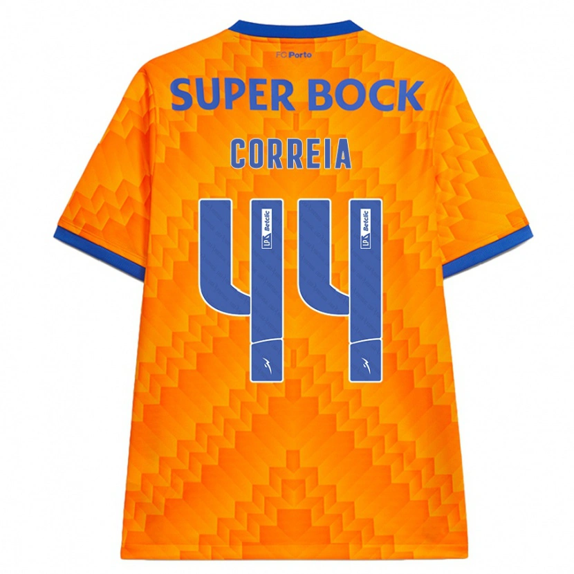Danxen Mænd Romain Correia #44 Orange Udebane Spillertrøjer 2024/25 Trøje T-Shirt