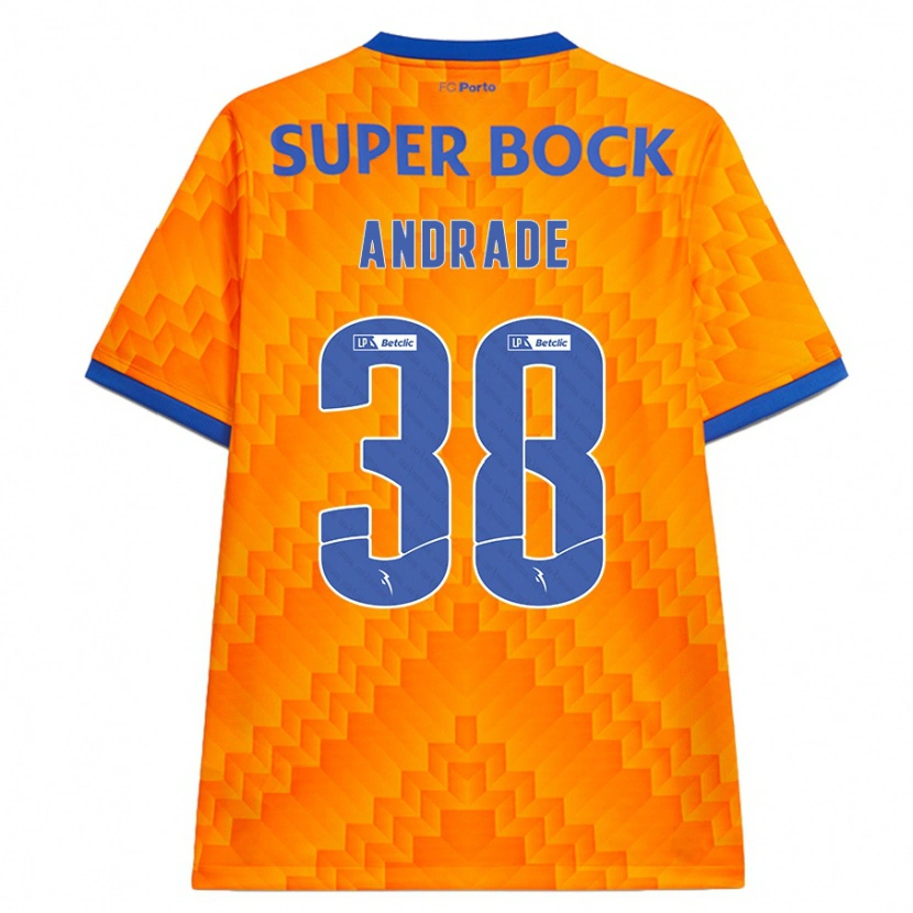 Danxen Mænd Fernando Andrade #38 Orange Udebane Spillertrøjer 2024/25 Trøje T-Shirt