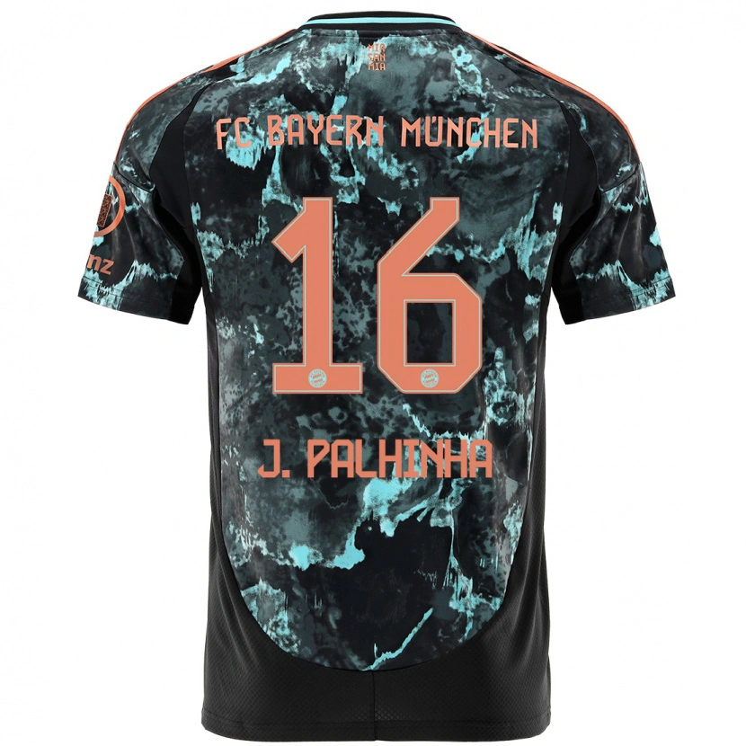 Danxen Mænd João Palhinha #16 Sort Udebane Spillertrøjer 2024/25 Trøje T-Shirt